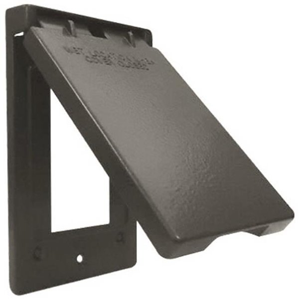 Hubbell Hubbell Electrical 1C-GV-BR Vertical Ground Fault Interrupter Single Gang Flip Cover; Bronze 496042